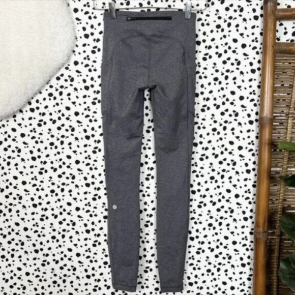 Lululemon Women’s Speed Up Tight Leggings 28” Size 4 In Heathered Black W5AT0S - Picture 2 of 8